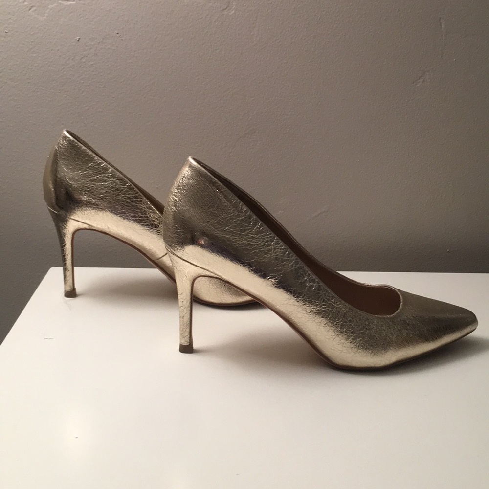 Gold Court Shoes